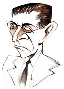 Alexander Zemlinsky, Austrian-born composer and conductor; caricature